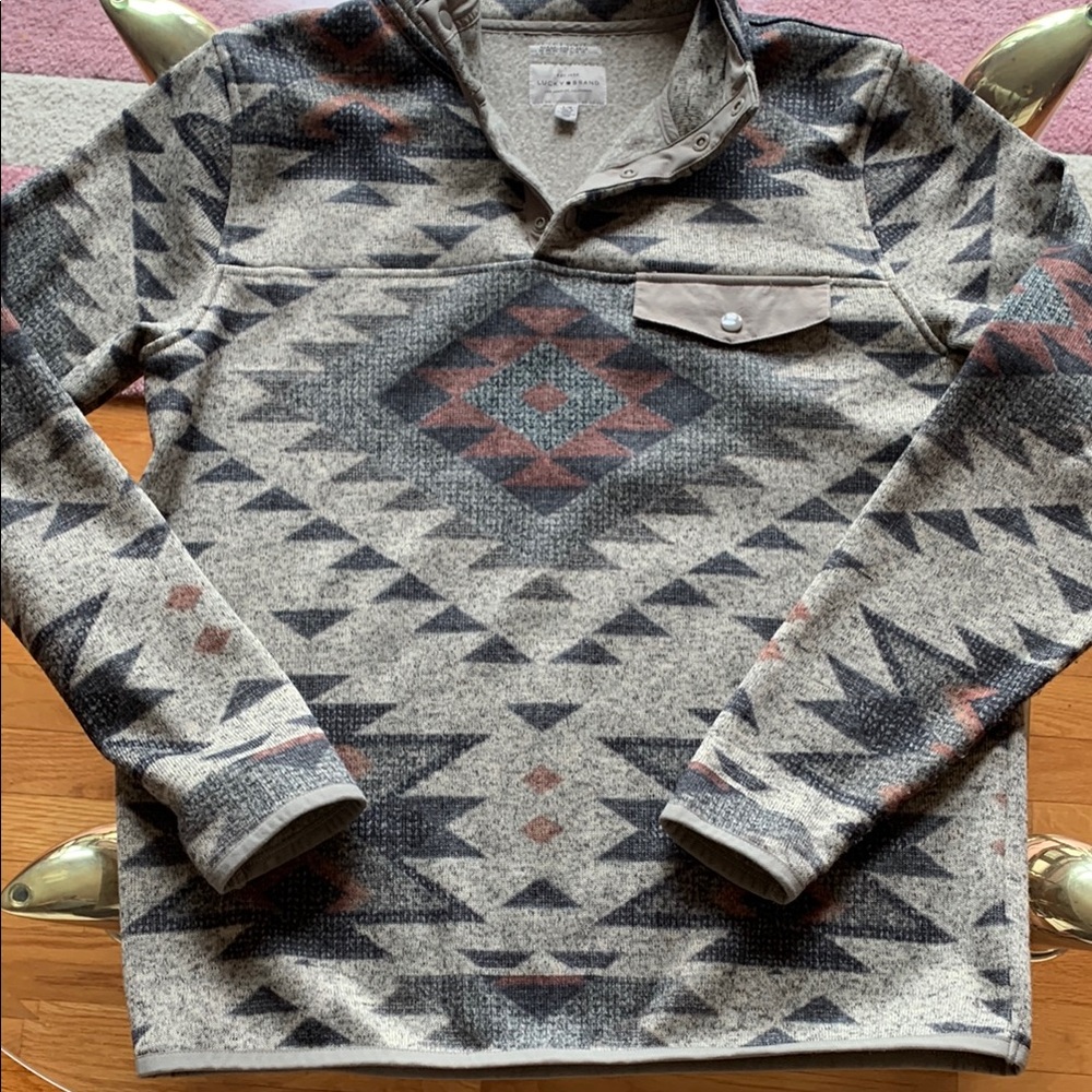 Lucky Brand Shearless Fleece Jacket in Gray